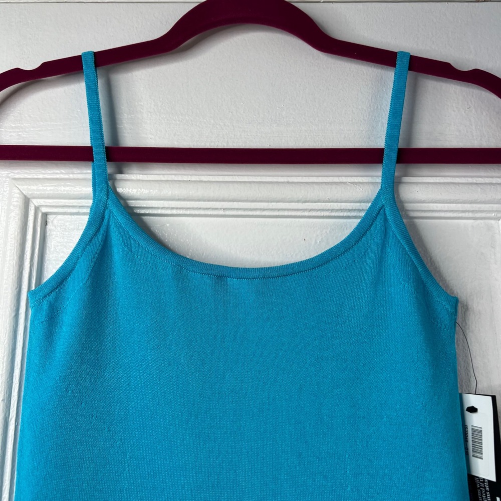 NWT Jacquemus La Robe Maille Roupao Sheer Mini Dress Knit Turquoise Blue Size 34 - Picture 7 of 16